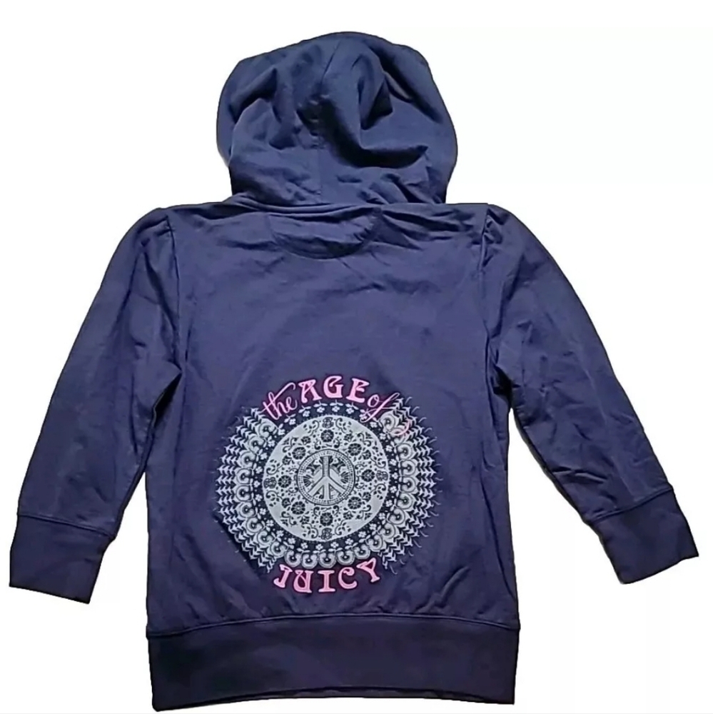 Y2K‎ Juicy Couture Hoodie Spellout Graphic  Pink Blue Medium 2011